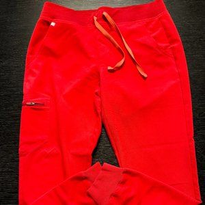 Figs Zamora Joggers Size M Pop Red